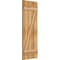 Ekena Millwork Joined Board-n-Batten Shutters w/Z-Bar, Rough Sawn Western Red Cedar, 16 1/8W x 44H, PR RBJ06Z16X044RWR - alternate 3